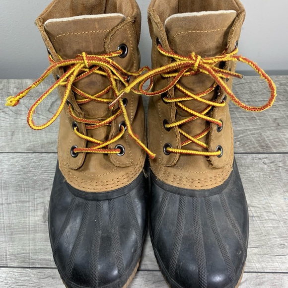 Sorel NM2575 Sorel Men's Cheyanne II Lace Up Duck Men’s Leather Boots Size 8 - Picture 3 of 9